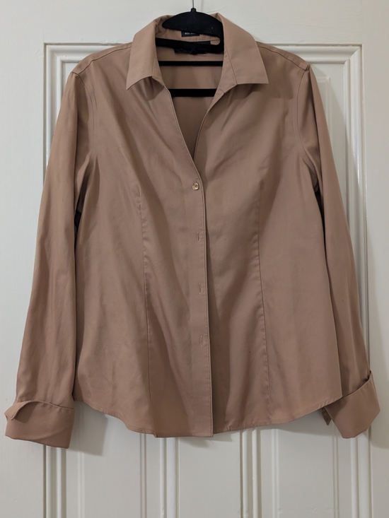 Jones New York Tops - Jones New York Collection Vintage 90s Button-Front Women’s Blouse - Taupe